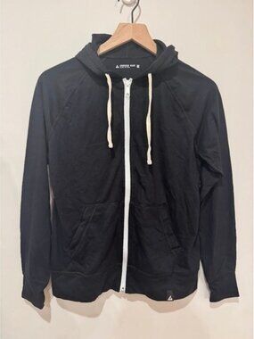 American Giant Womens Black Full Zip Hoodie Jacket‎ Size Medium USA Made